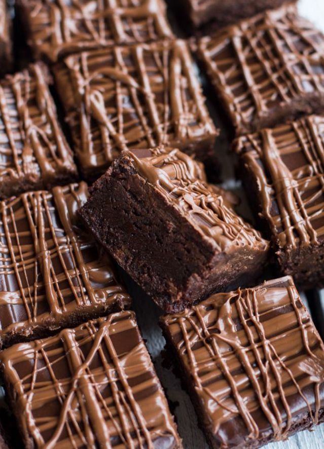 7. These moist and fudgey chocolate truffle brownies are too amazing to be real.