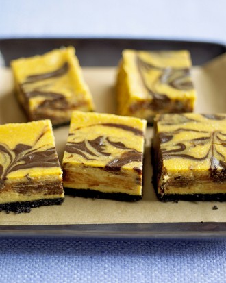 Chocolate-Pumpkin Cheesecake Bars