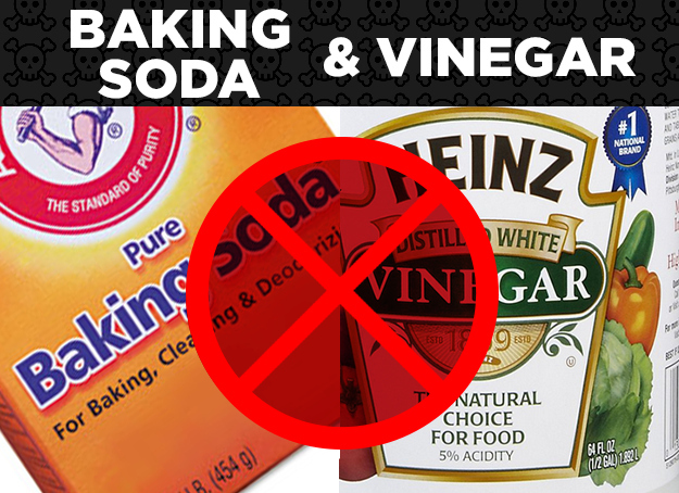 Baking Soda + Vinegar = Ineffective Cleaning Solution