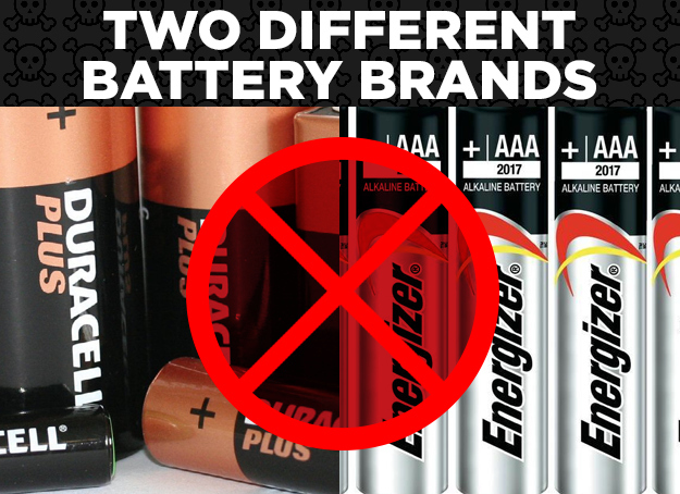 Two Different Battery Brands = Corrosion