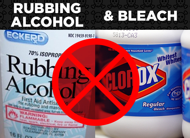 Rubbing Alcohol + Bleach = Chloroform