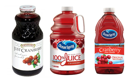 Pure Cranberry Juice vs. Cranberry 100% Juice vs. Cranberry Juice Cocktail