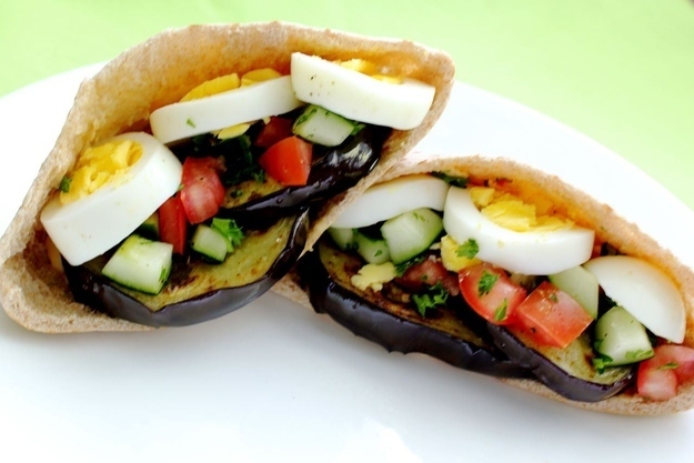Sabich Eggplant Sandwich