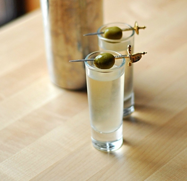 Dirty Martini Shooters
