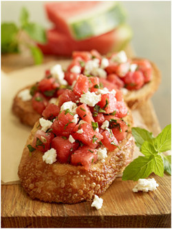 Watermelon Feta Bruschetta