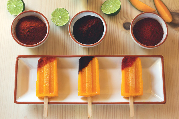 Tequila-Spiked Mango Popsicles With Chile