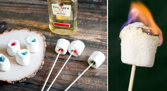 Flaming Marshmallow Jello Shots