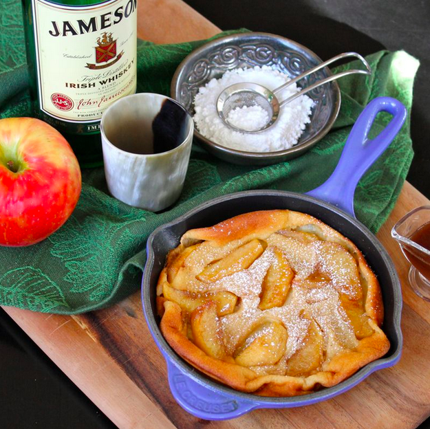 Caramel Apple & Whiskey Clafoutis