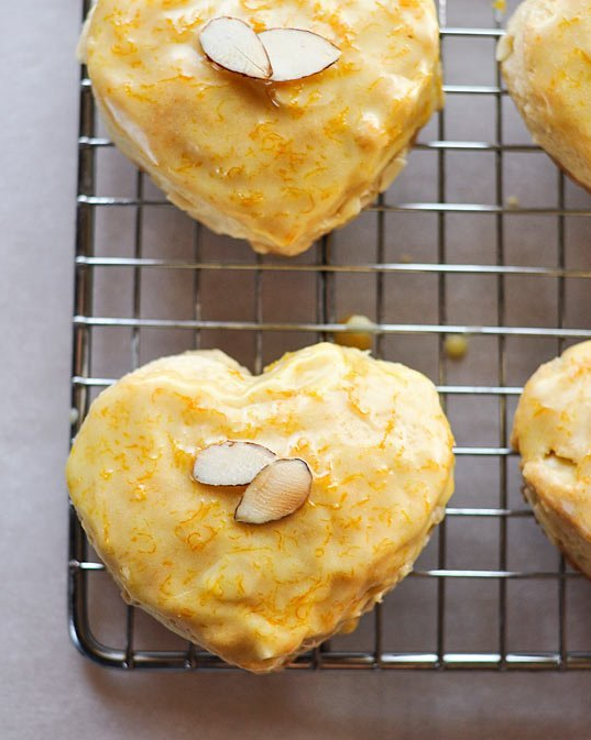 Almond Scones with Grand Marnier Glaze