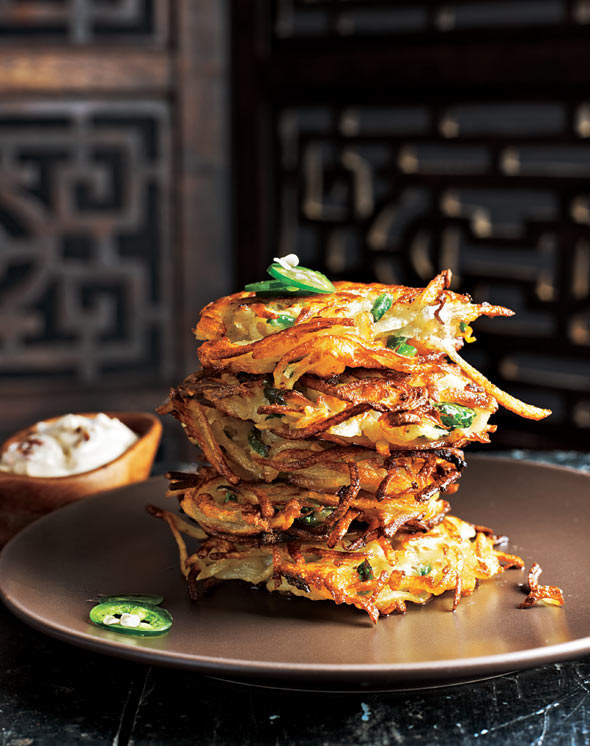 Cilantro-Jalapeño Latkes