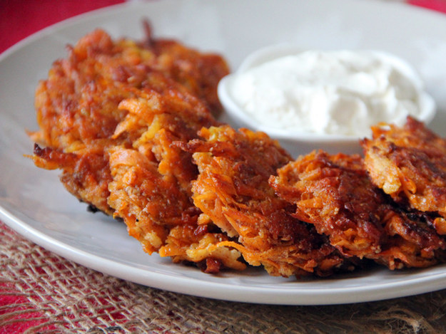 Cinnamon Sweet Potato And Apple Latkes