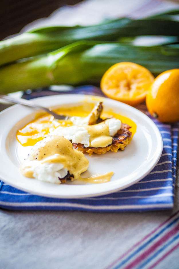 Butternut Squash & Leek Latke Benedict