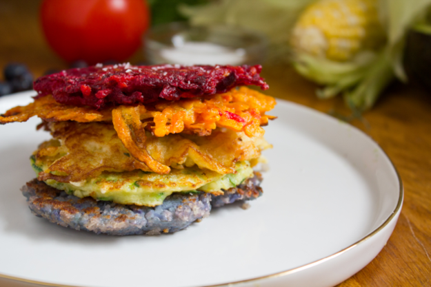 Rainbow Latkes
