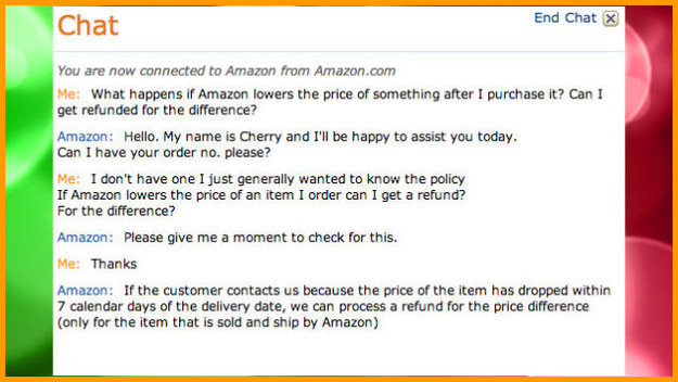 Get cash back if you see a price drop on Amazon after you buy something.