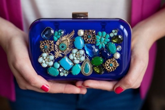 Upcycled Jewel Box Clutch