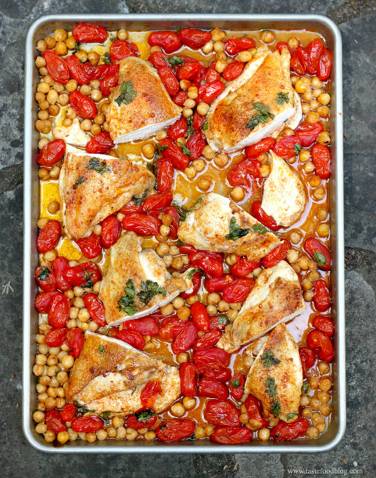 An easy sheet pan dinner: