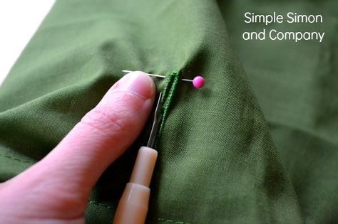 10. Use a pin to get your buttonholes right every time.
