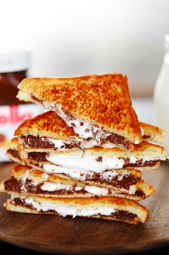 Grilled Nutella & Marshmallow Sandwich