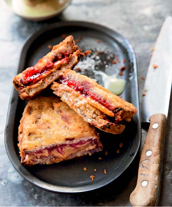 Deep Fried PB&J Sandwich