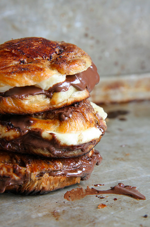 Nutella Croissants with Brown Butter and Banana