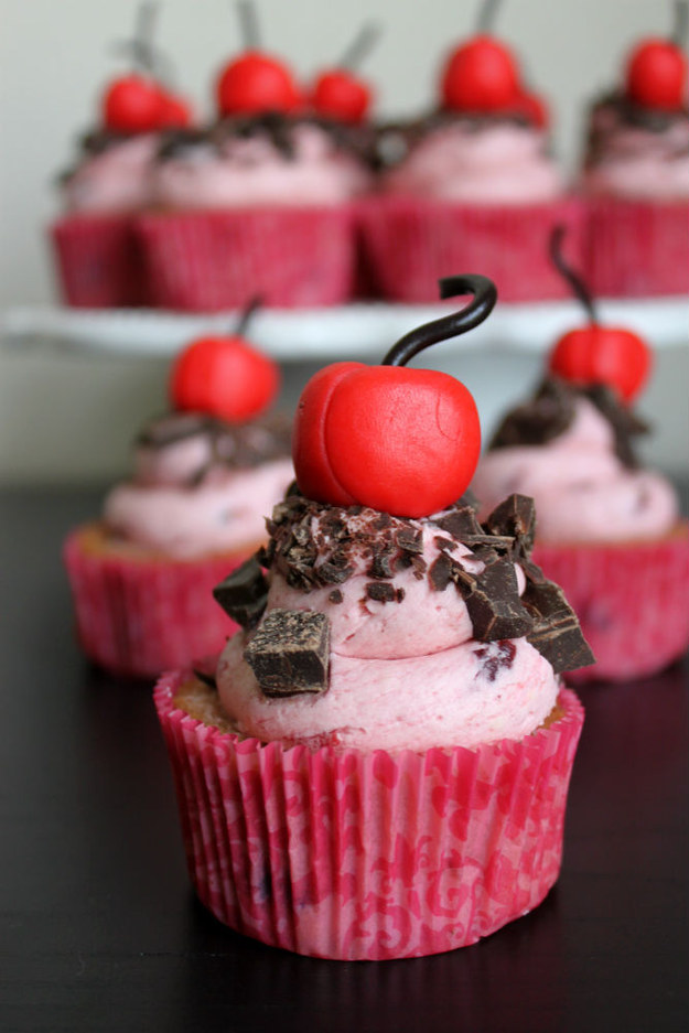 Cherry Garcia Inspired Cupcakes