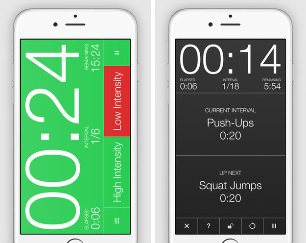 Seconds (free, iOS) is a timer for interval training.