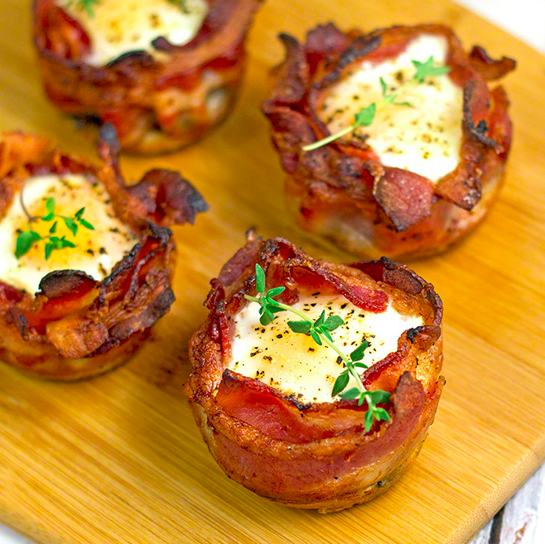 Bacon-Wrapped Egg Muffins