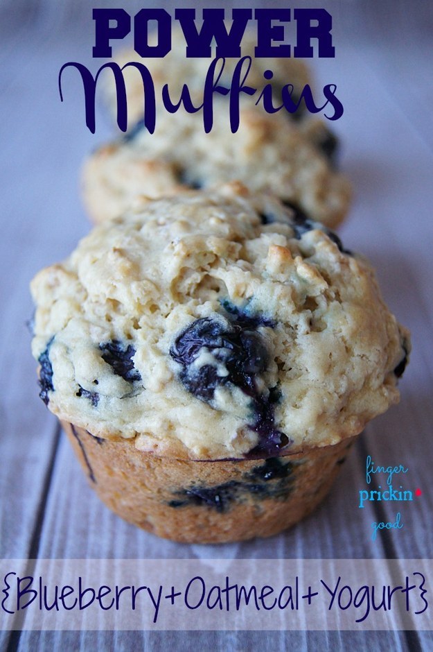 Blueberry, Yogurt & Oatmeal Muffins