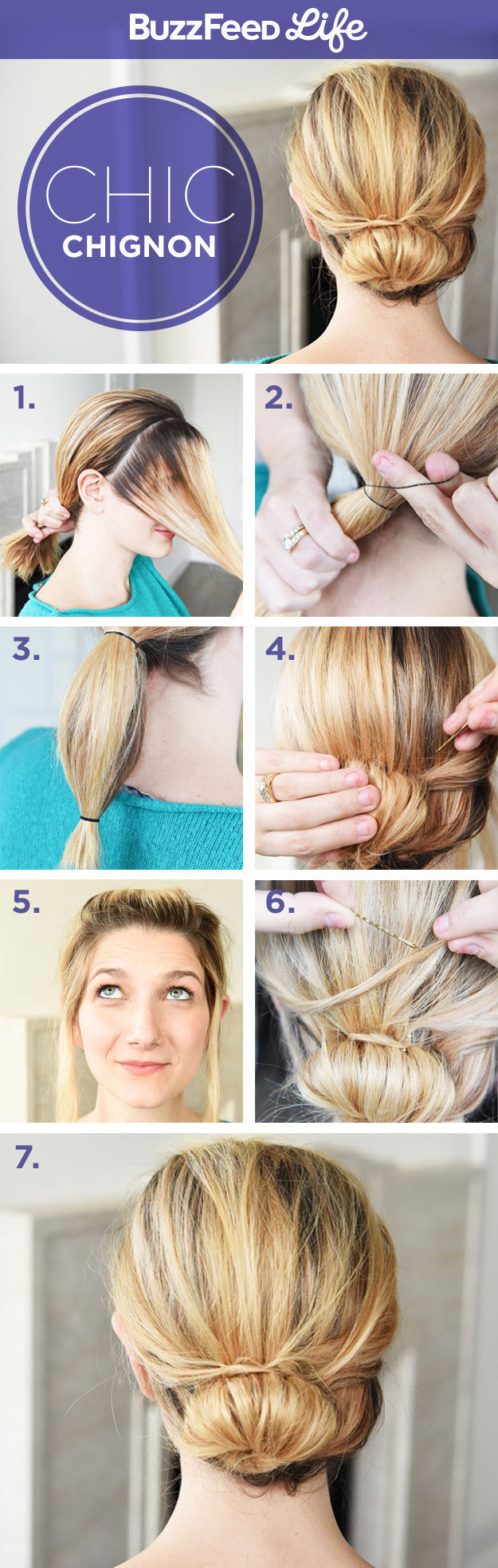 You can also use that same base and add a quick chignon.