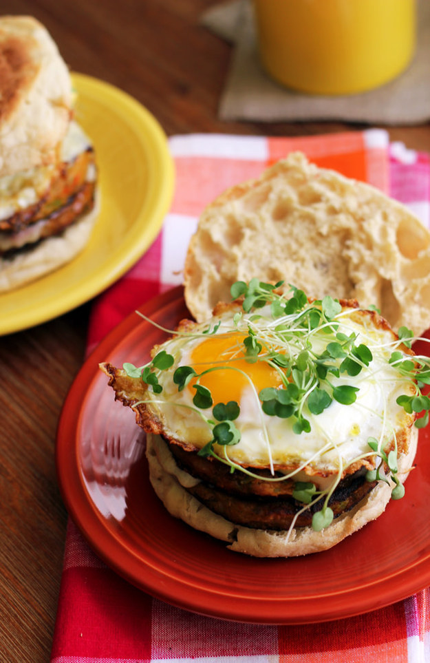 Double Decker Chili Rellenos Breakfast Burgers