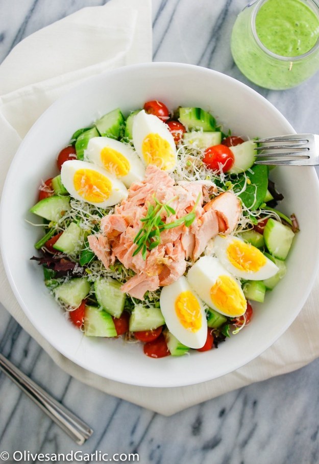Wasabi Salmon Salad Bowl
