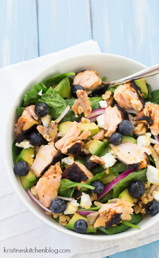 Salmon Power Salad with Honey-Dijon Vinaigrette