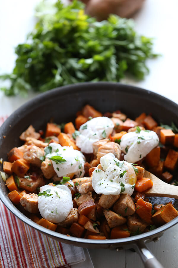 Sweet Potato Hash with Salmon and Eggs
