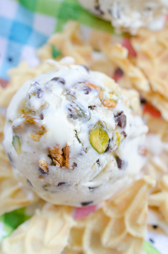 No-Churn Cannoli Ice Cream With Ricotta and Pistachios