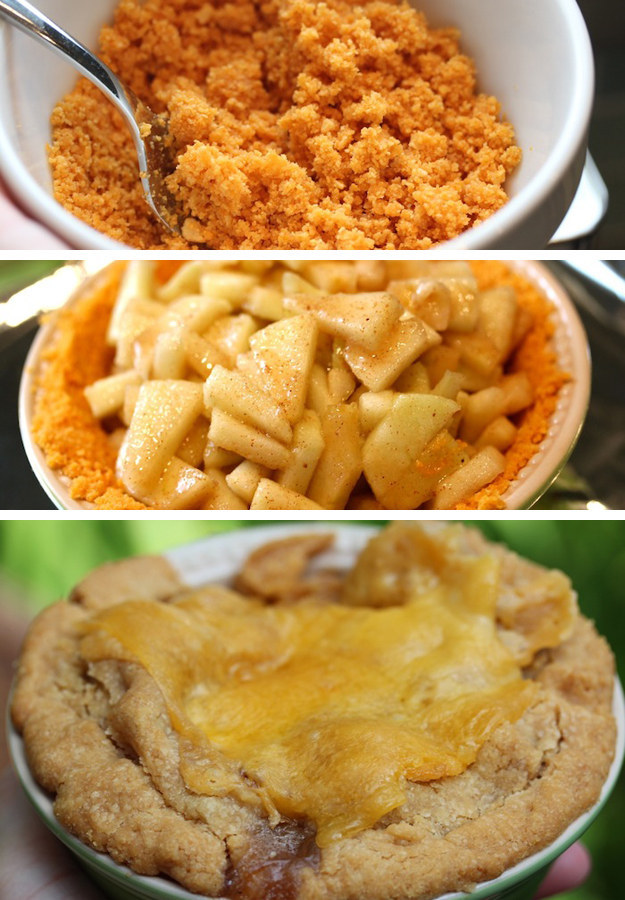 A Cheez-It-crusted apple pie won't win any beauty pageants, but it totally wins at LIFE.