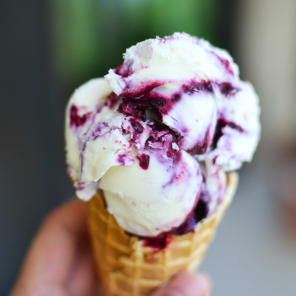 No-Churn Blueberry Cheesecake Ice Cream