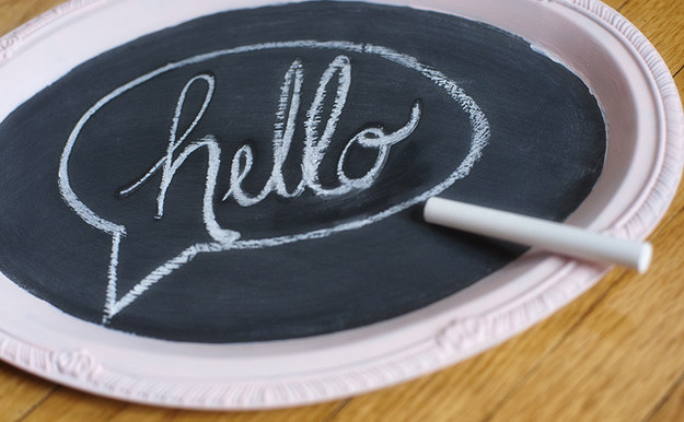 Make a serving tray into a clever chalkboard.
