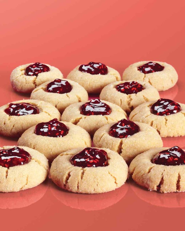 PB & J Thumbprint Cookies