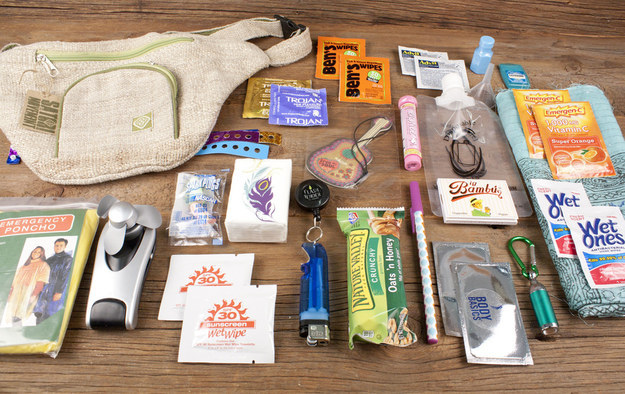 This pack for surviving a music festival with more memories than injuries.