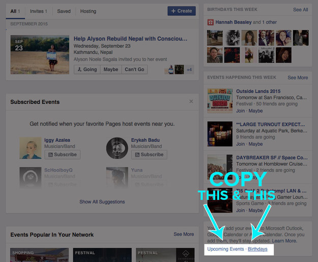 Export all of your friends' birthdays to Google Calendar, iCal, or Outlook.