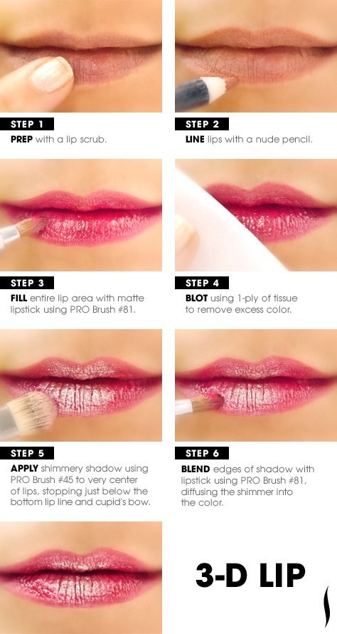 Be a futuristic babe with a 3-D lip.