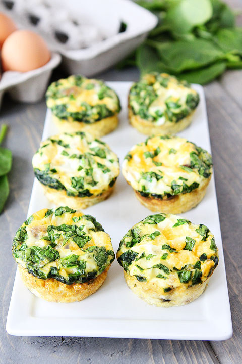 Egg Muffins with Sausage, Spinach, and Cheese