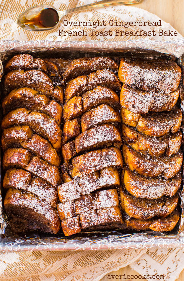 Overnight Gingerbread French Toast Bake