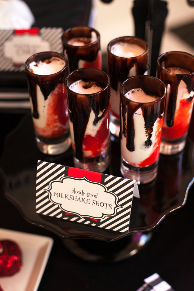 Vampire Milkshake Shots