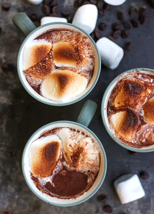 Broiled Baileys Baked Hot Chocolate