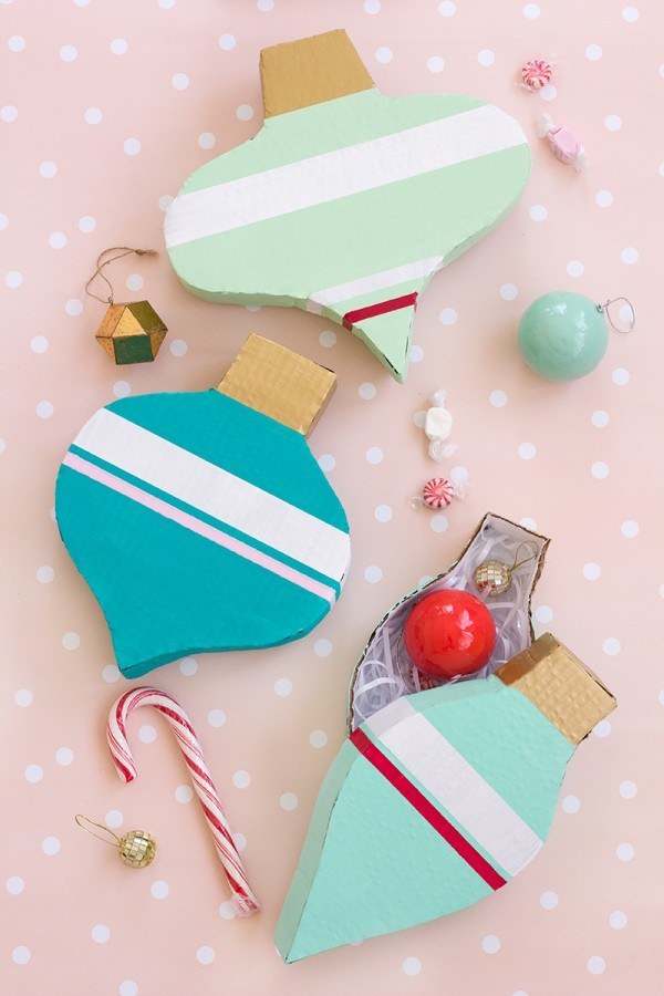 Store goodies in these DIY ornament boxes.