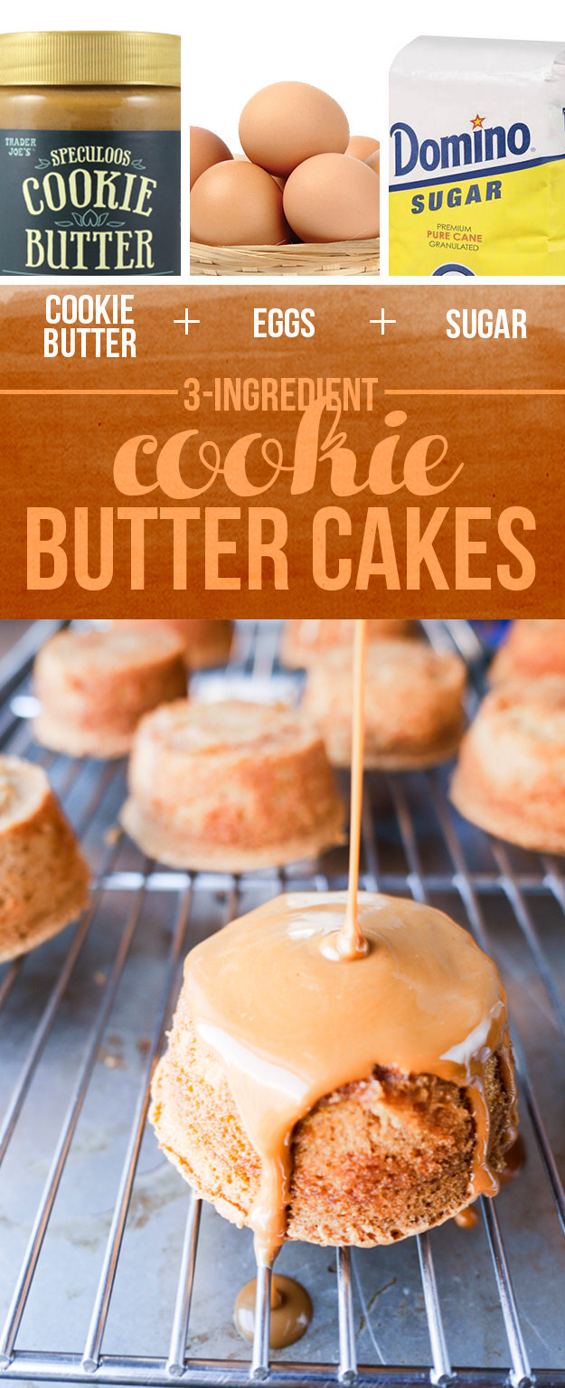 Cookie Butter + Eggs + Sugar = Mini Cookie Butter Cakes