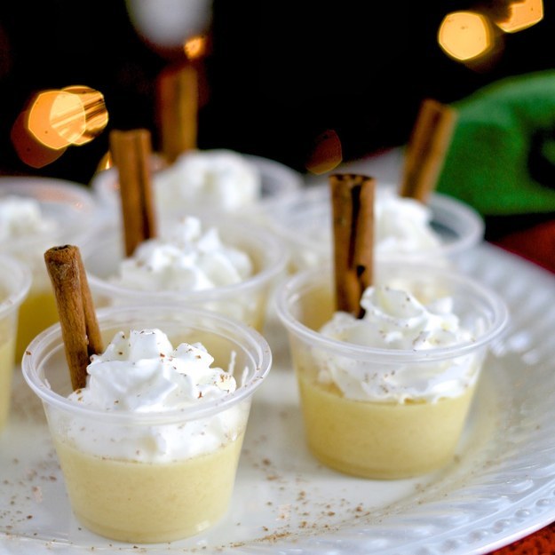 Eggnog Pudding Shots