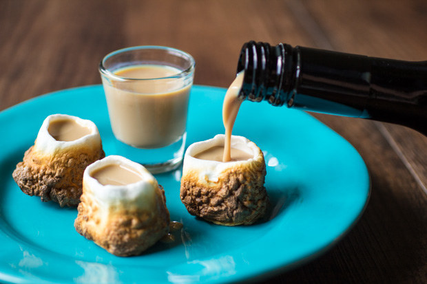 Toasted Marshmallow Shots with Bailey's
