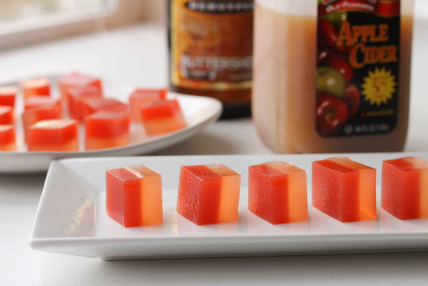 Apple Cider and Buttered Rum Jell-O Shots